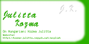julitta kozma business card